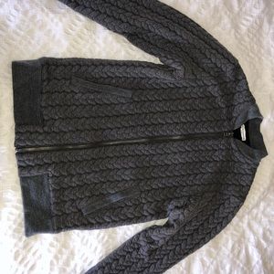 Gray Club Monaco zip sweater. Size Xs